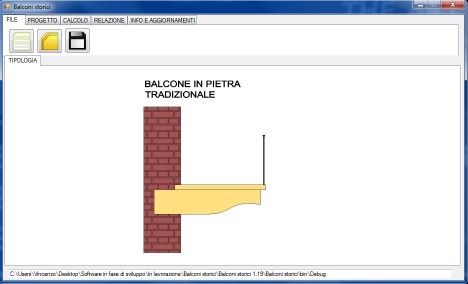 calcolo dei balconi in pietra