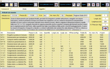 Redazione computi metrici
