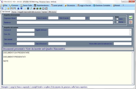 gestione dello studio tecnico