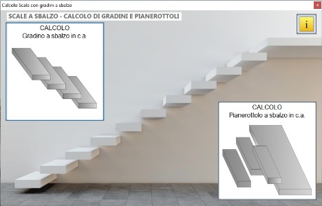 Calcolo di scale con gradini a sbalzo