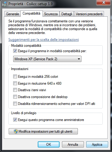 Schermata 2 Proprietà
