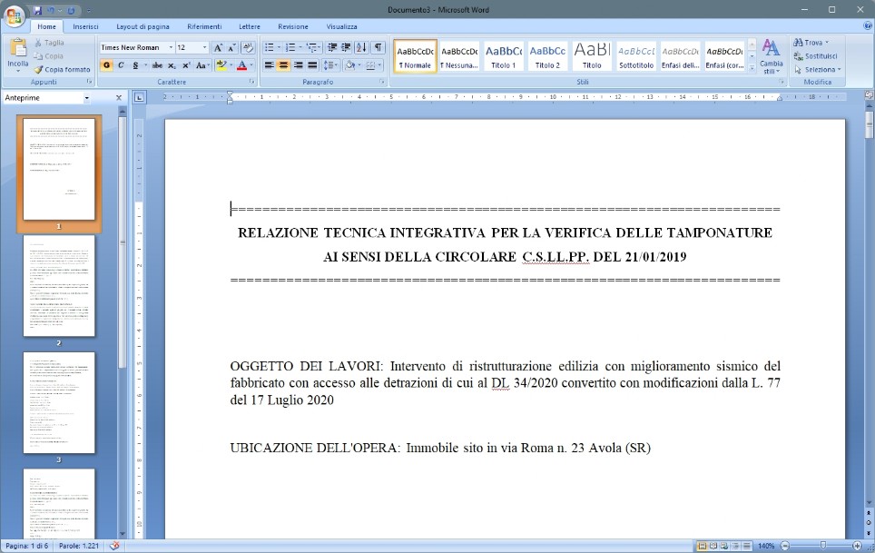 relazione
